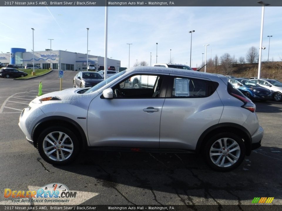 2017 Nissan Juke S AWD Brilliant Silver / Black/Silver Photo #7