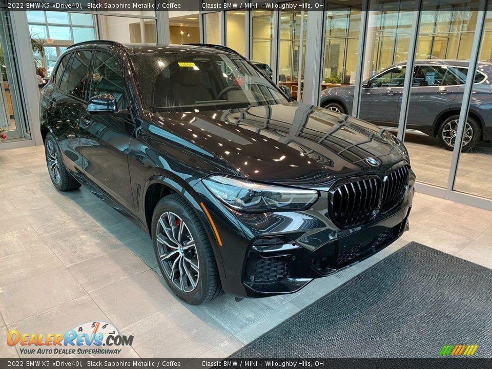 2022 BMW X5 xDrive40i Black Sapphire Metallic / Coffee Photo #1