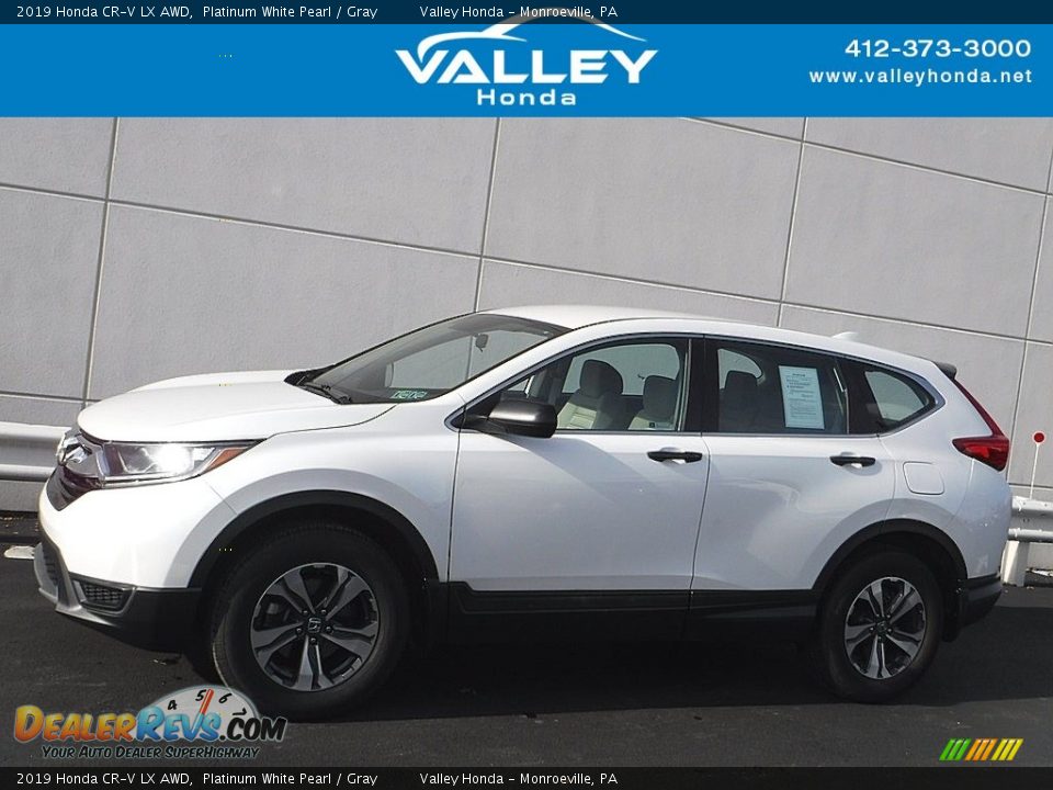 2019 Honda CR-V LX AWD Platinum White Pearl / Gray Photo #2