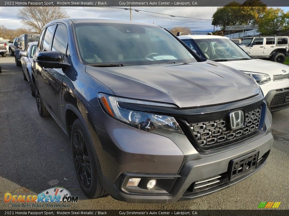2021 Honda Passport Sport Modern Steel Metallic / Black Photo #1