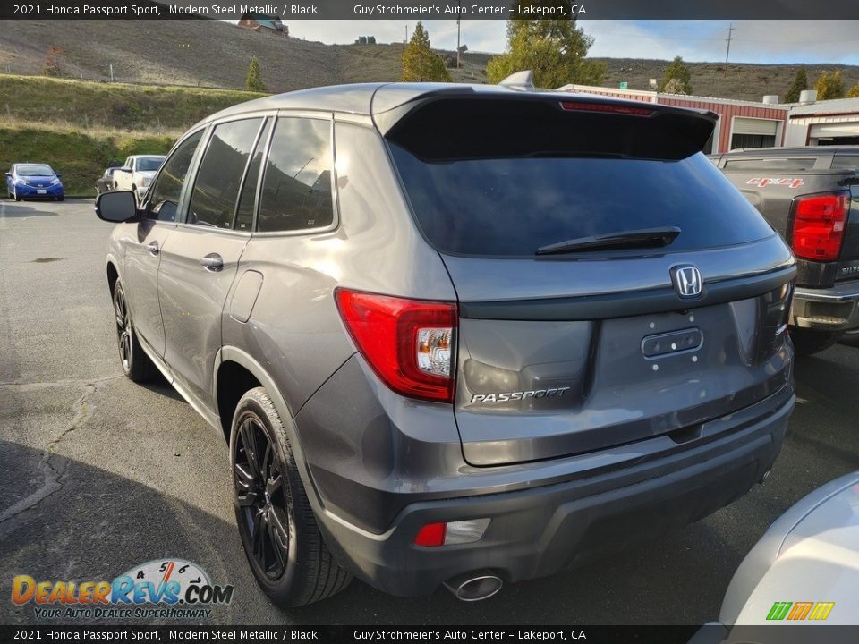 2021 Honda Passport Sport Modern Steel Metallic / Black Photo #6