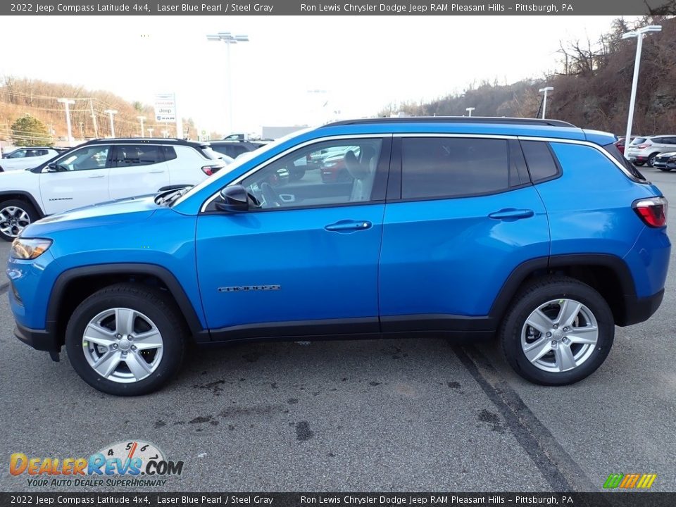 2022 Jeep Compass Latitude 4x4 Laser Blue Pearl / Steel Gray Photo #2