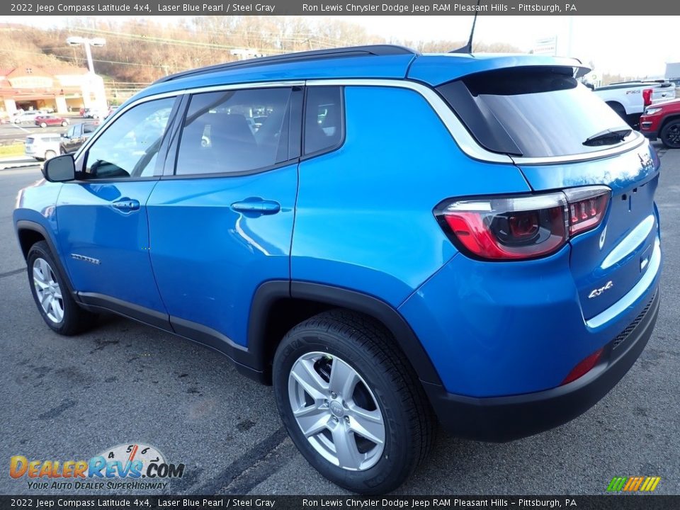 2022 Jeep Compass Latitude 4x4 Laser Blue Pearl / Steel Gray Photo #3