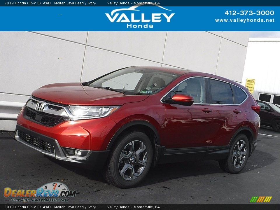 2019 Honda CR-V EX AWD Molten Lava Pearl / Ivory Photo #1