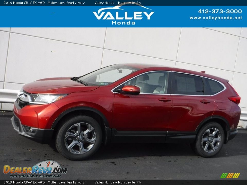 2019 Honda CR-V EX AWD Molten Lava Pearl / Ivory Photo #2