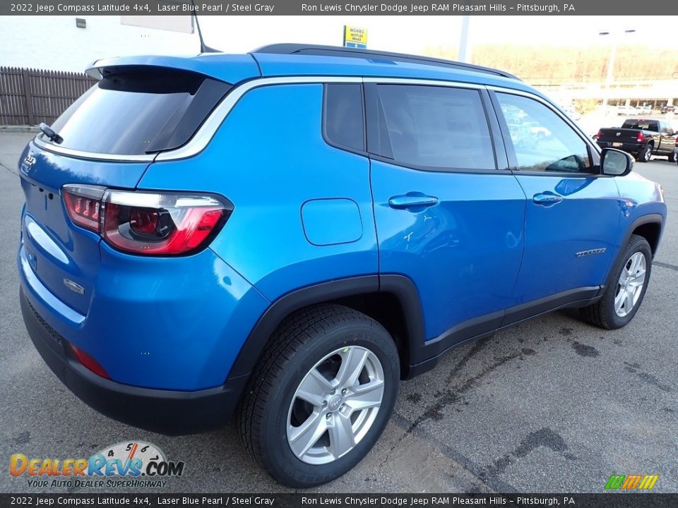 2022 Jeep Compass Latitude 4x4 Laser Blue Pearl / Steel Gray Photo #6