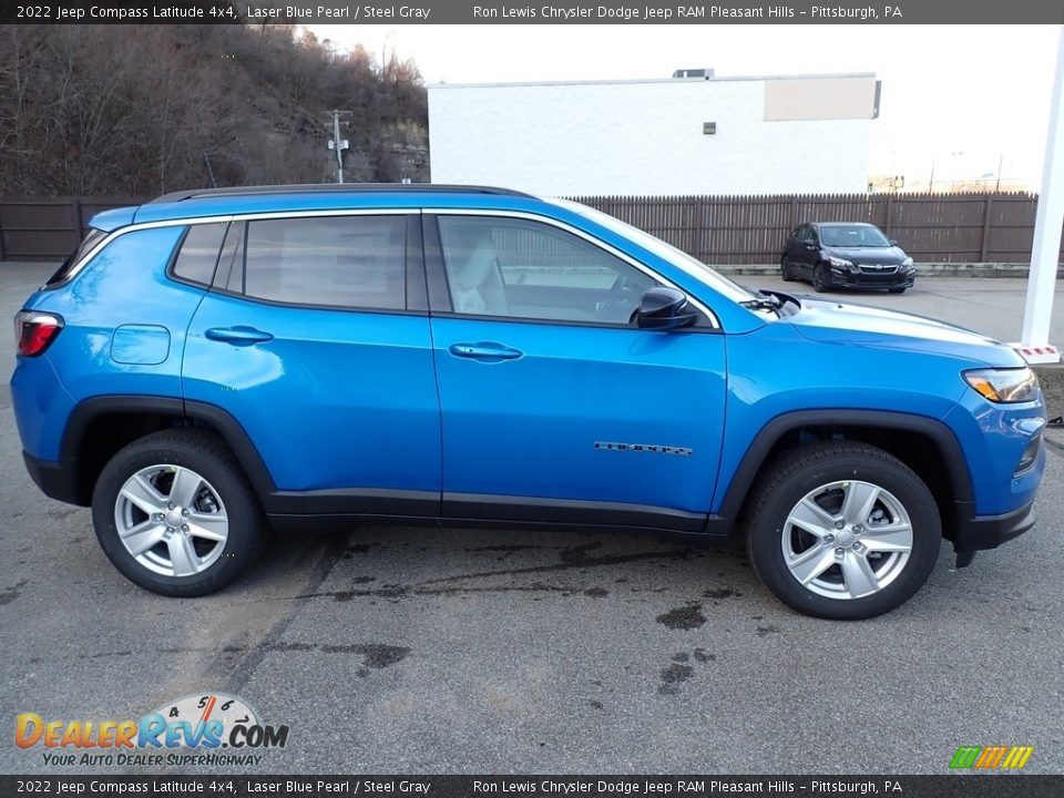 2022 Jeep Compass Latitude 4x4 Laser Blue Pearl / Steel Gray Photo #7