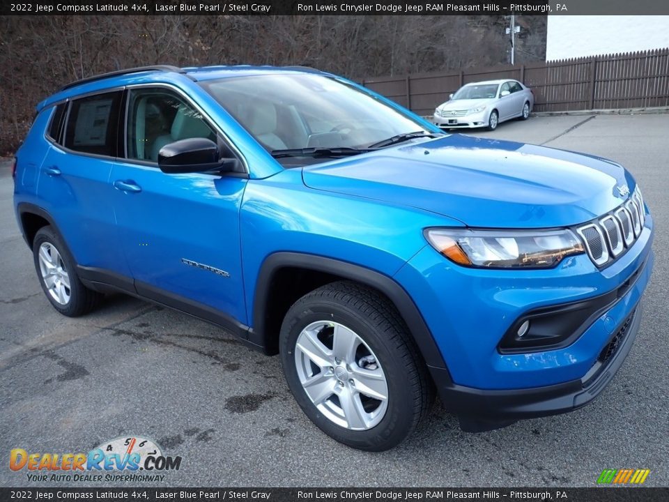 2022 Jeep Compass Latitude 4x4 Laser Blue Pearl / Steel Gray Photo #8