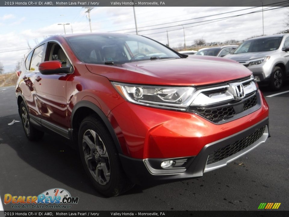 2019 Honda CR-V EX AWD Molten Lava Pearl / Ivory Photo #7