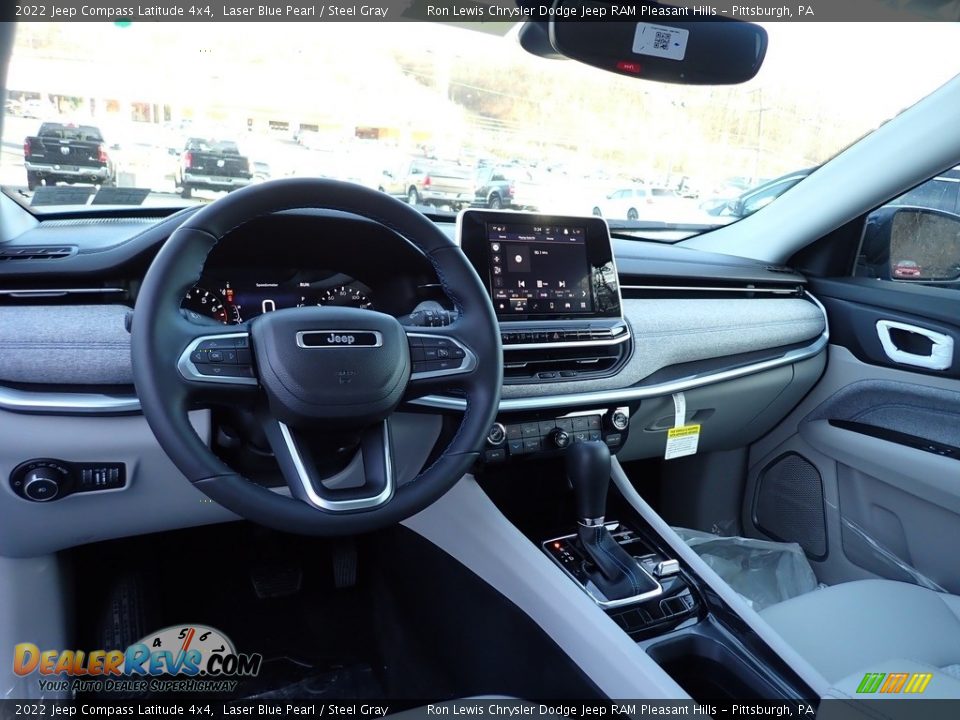 2022 Jeep Compass Latitude 4x4 Laser Blue Pearl / Steel Gray Photo #13