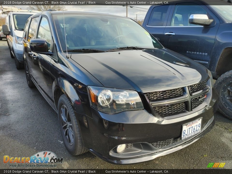 2018 Dodge Grand Caravan GT Black Onyx Crystal Pearl / Black Photo #1