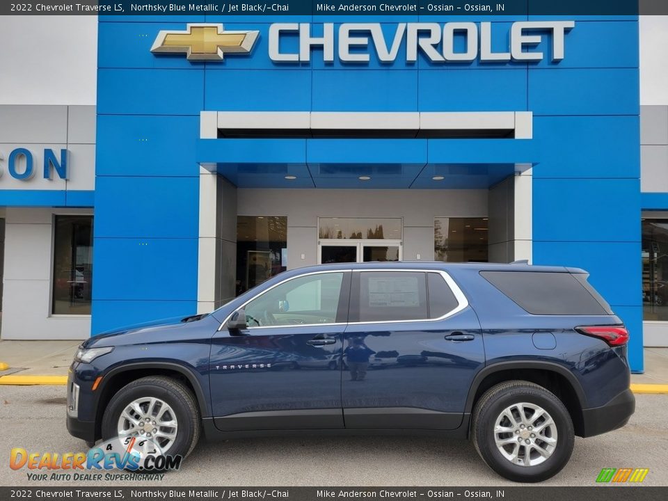 Northsky Blue Metallic 2022 Chevrolet Traverse LS Photo #1