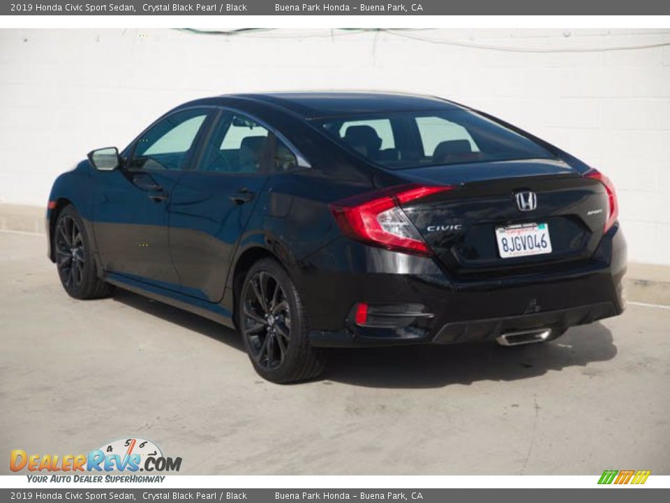 2019 Honda Civic Sport Sedan Crystal Black Pearl / Black Photo #2