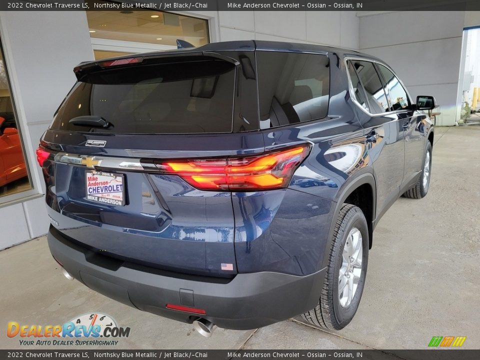 2022 Chevrolet Traverse LS Northsky Blue Metallic / Jet Black/­Chai Photo #4