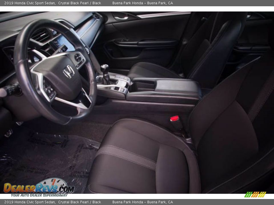 2019 Honda Civic Sport Sedan Crystal Black Pearl / Black Photo #3