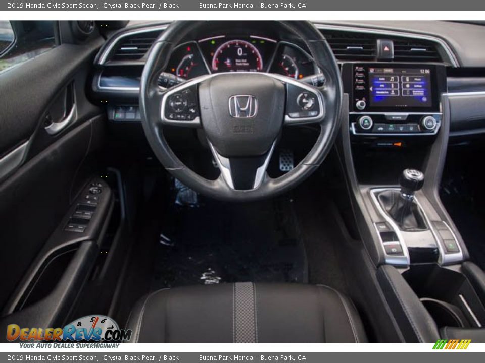 2019 Honda Civic Sport Sedan Crystal Black Pearl / Black Photo #5