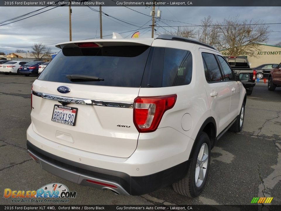 2016 Ford Explorer XLT 4WD Oxford White / Ebony Black Photo #8