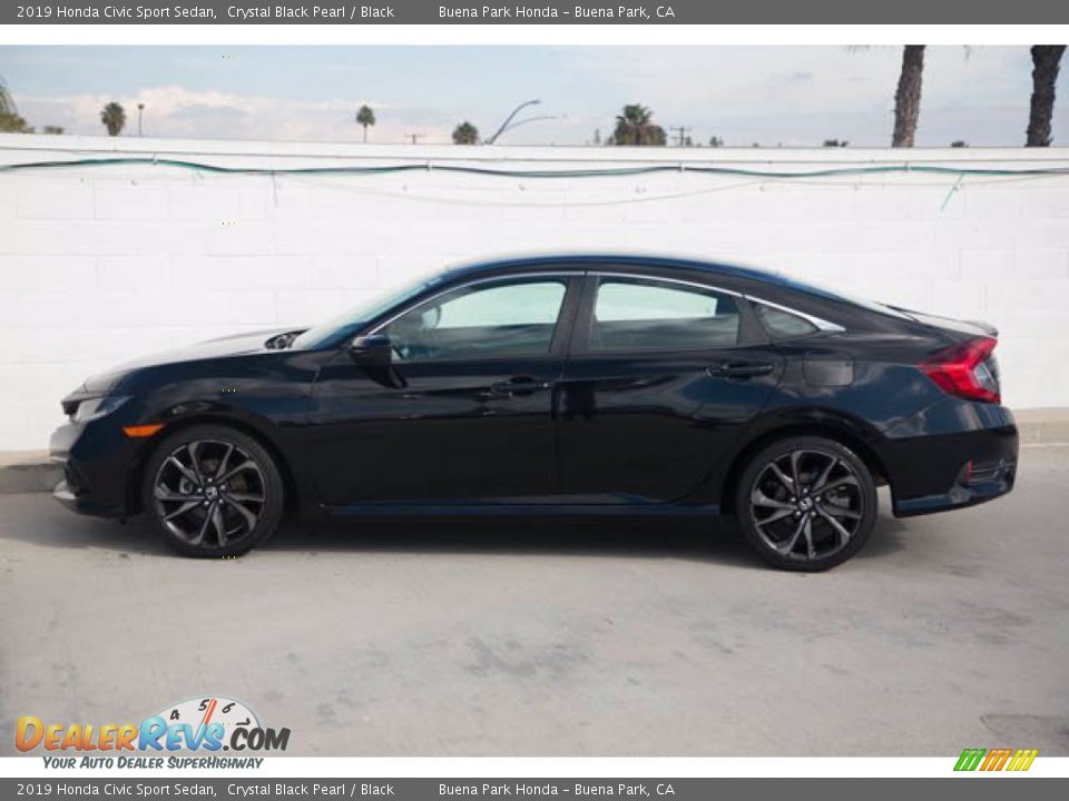 2019 Honda Civic Sport Sedan Crystal Black Pearl / Black Photo #8