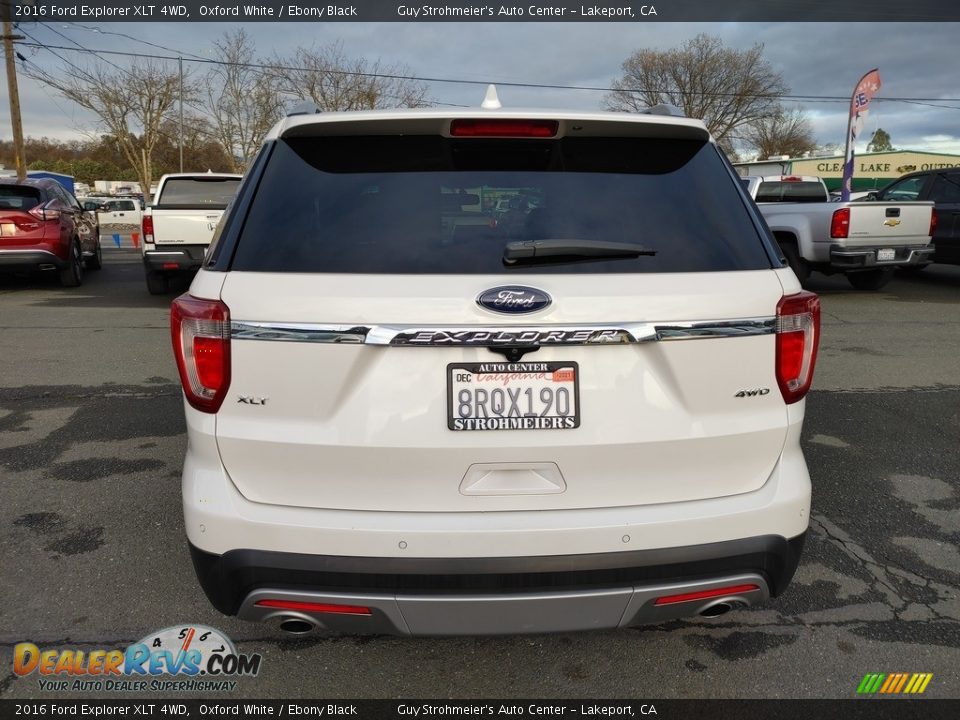 2016 Ford Explorer XLT 4WD Oxford White / Ebony Black Photo #9