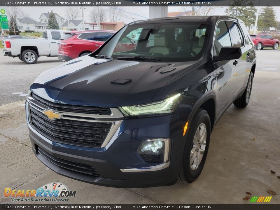 2022 Chevrolet Traverse LS Northsky Blue Metallic / Jet Black/­Chai Photo #9