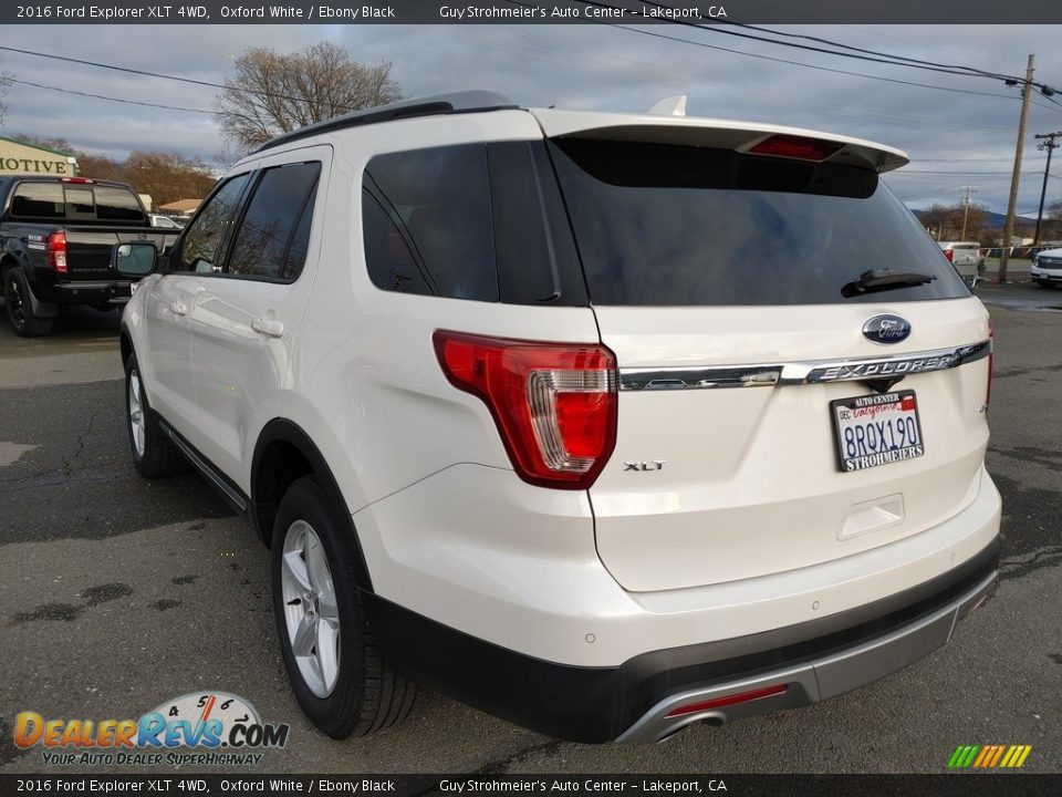 2016 Ford Explorer XLT 4WD Oxford White / Ebony Black Photo #10