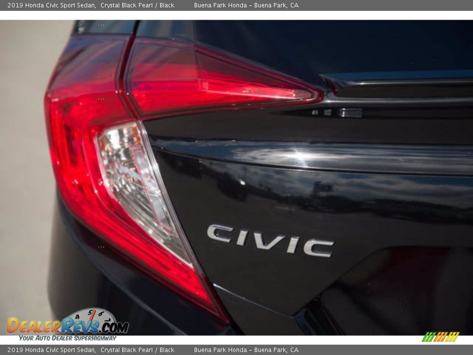 2019 Honda Civic Sport Sedan Crystal Black Pearl / Black Photo #10