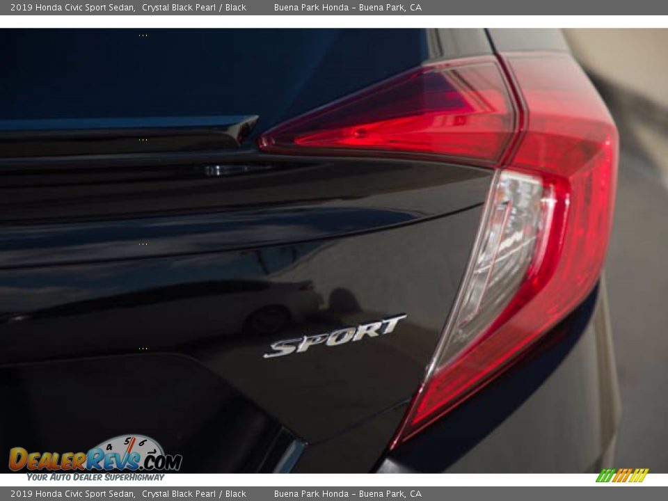 2019 Honda Civic Sport Sedan Crystal Black Pearl / Black Photo #11