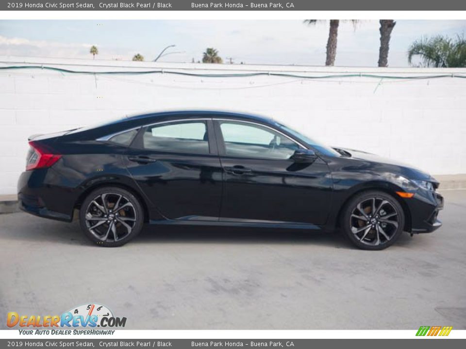 2019 Honda Civic Sport Sedan Crystal Black Pearl / Black Photo #12