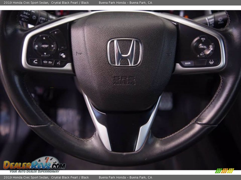 2019 Honda Civic Sport Sedan Crystal Black Pearl / Black Photo #13