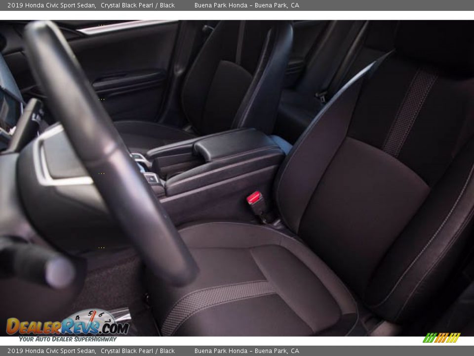 2019 Honda Civic Sport Sedan Crystal Black Pearl / Black Photo #17
