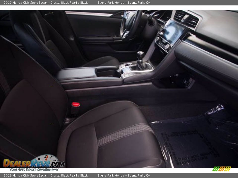 2019 Honda Civic Sport Sedan Crystal Black Pearl / Black Photo #22
