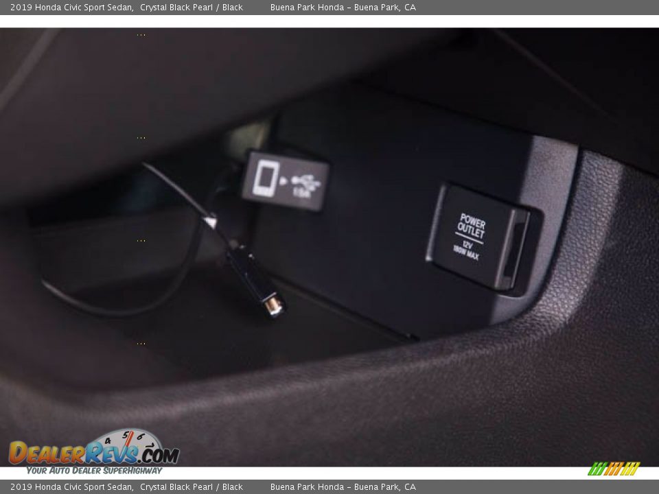 2019 Honda Civic Sport Sedan Crystal Black Pearl / Black Photo #23