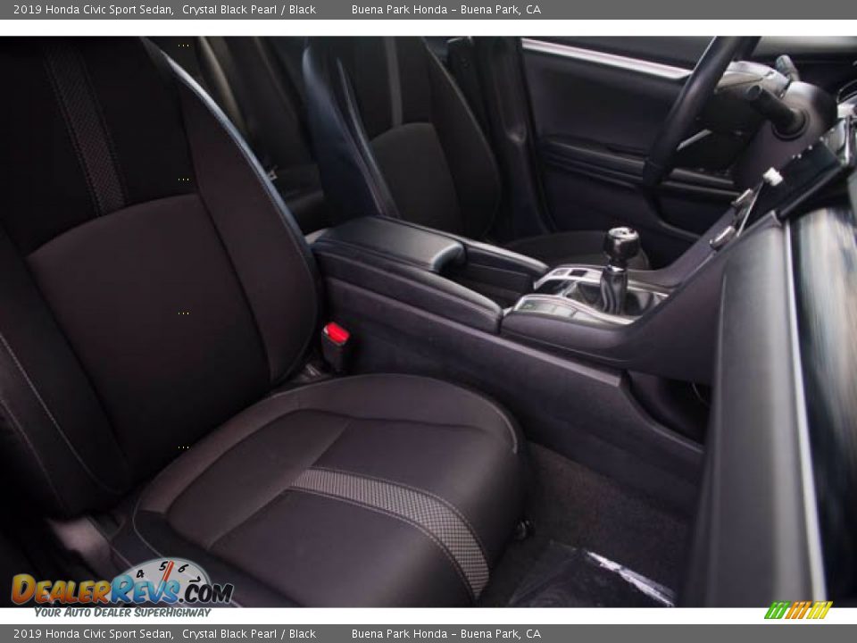 2019 Honda Civic Sport Sedan Crystal Black Pearl / Black Photo #24