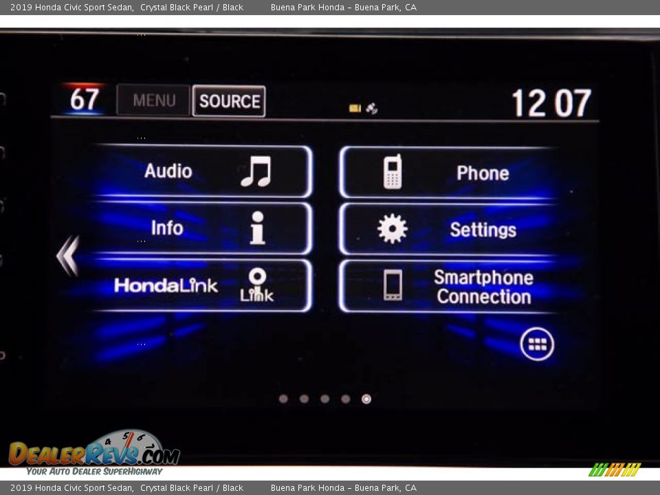 2019 Honda Civic Sport Sedan Crystal Black Pearl / Black Photo #25