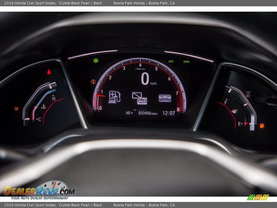 2019 Honda Civic Sport Sedan Crystal Black Pearl / Black Photo #27