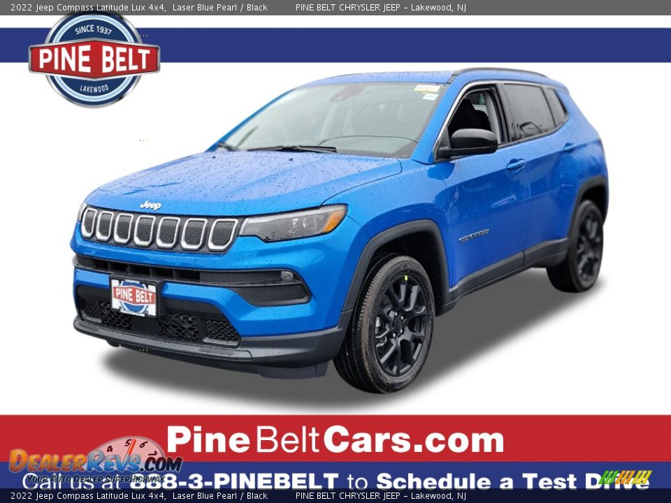 2022 Jeep Compass Latitude Lux 4x4 Laser Blue Pearl / Black Photo #1