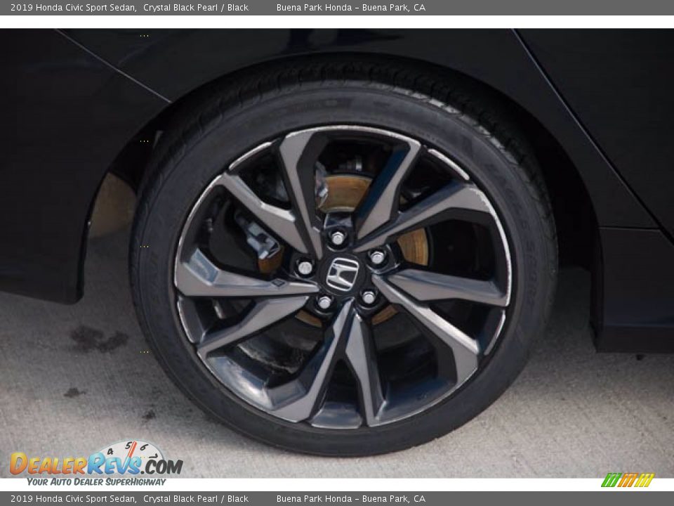 2019 Honda Civic Sport Sedan Crystal Black Pearl / Black Photo #33