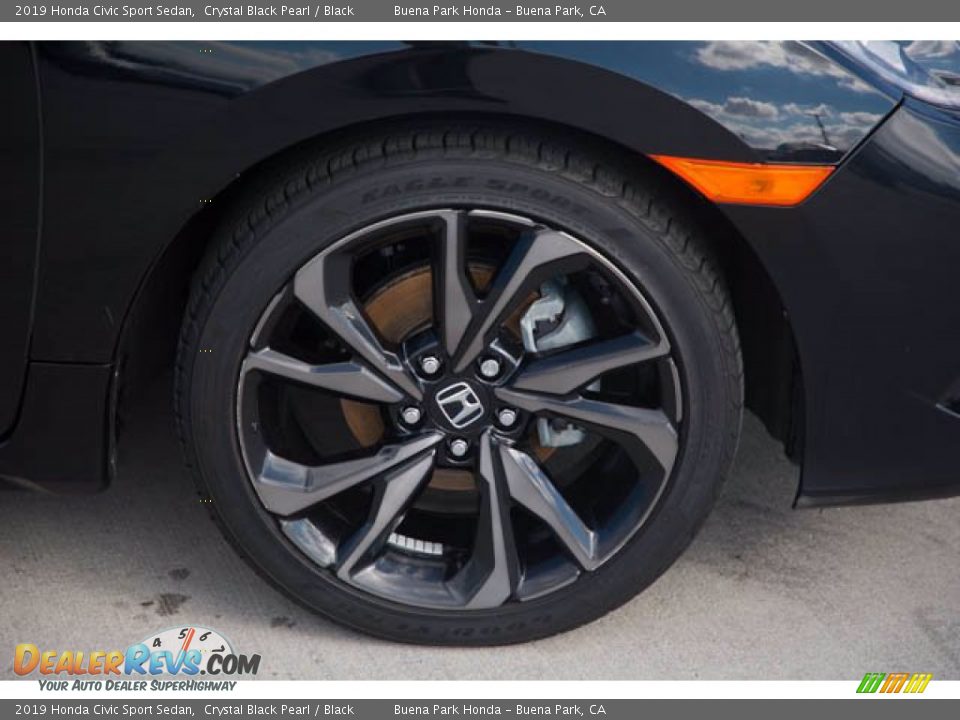 2019 Honda Civic Sport Sedan Crystal Black Pearl / Black Photo #34