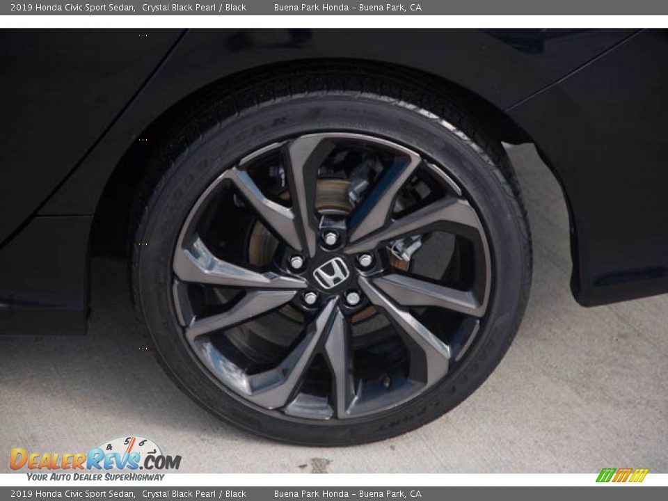 2019 Honda Civic Sport Sedan Crystal Black Pearl / Black Photo #35