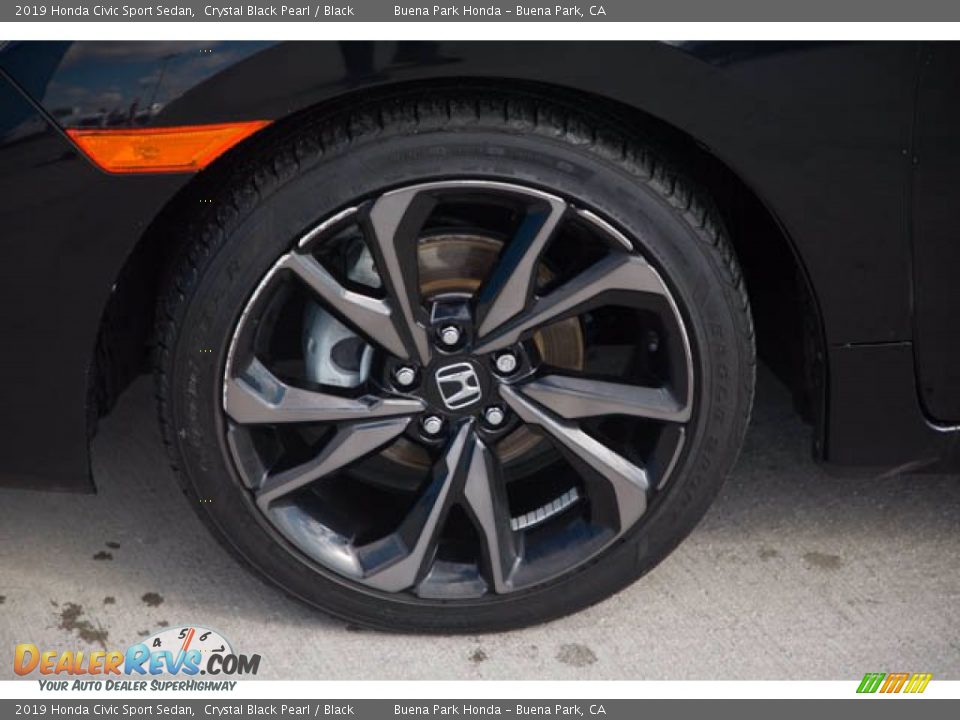 2019 Honda Civic Sport Sedan Crystal Black Pearl / Black Photo #36