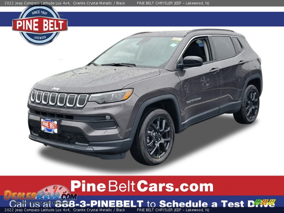 2022 Jeep Compass Latitude Lux 4x4 Granite Crystal Metallic / Black Photo #1