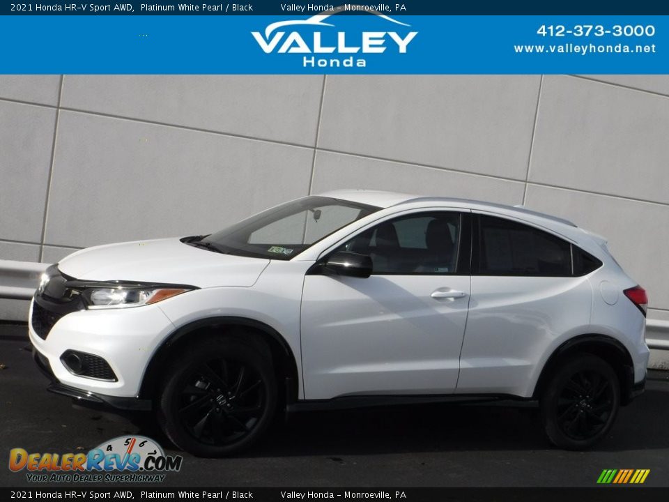 2021 Honda HR-V Sport AWD Platinum White Pearl / Black Photo #2