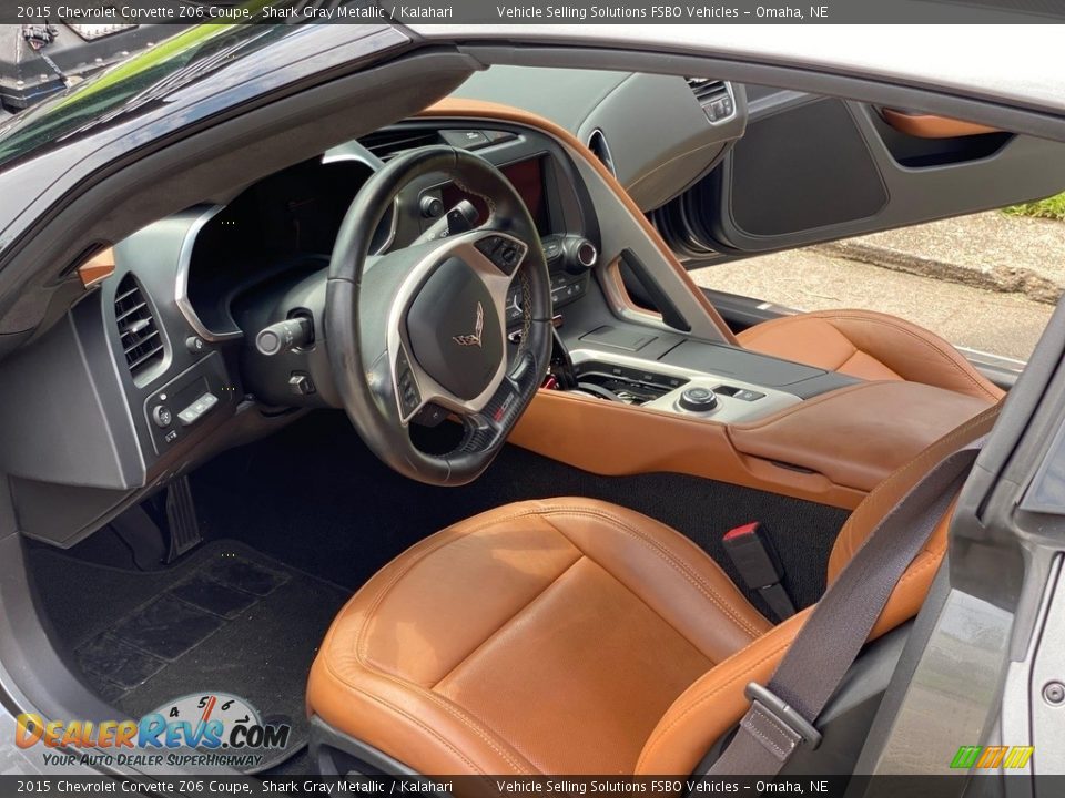 2015 Chevrolet Corvette Z06 Coupe Shark Gray Metallic / Kalahari Photo #11