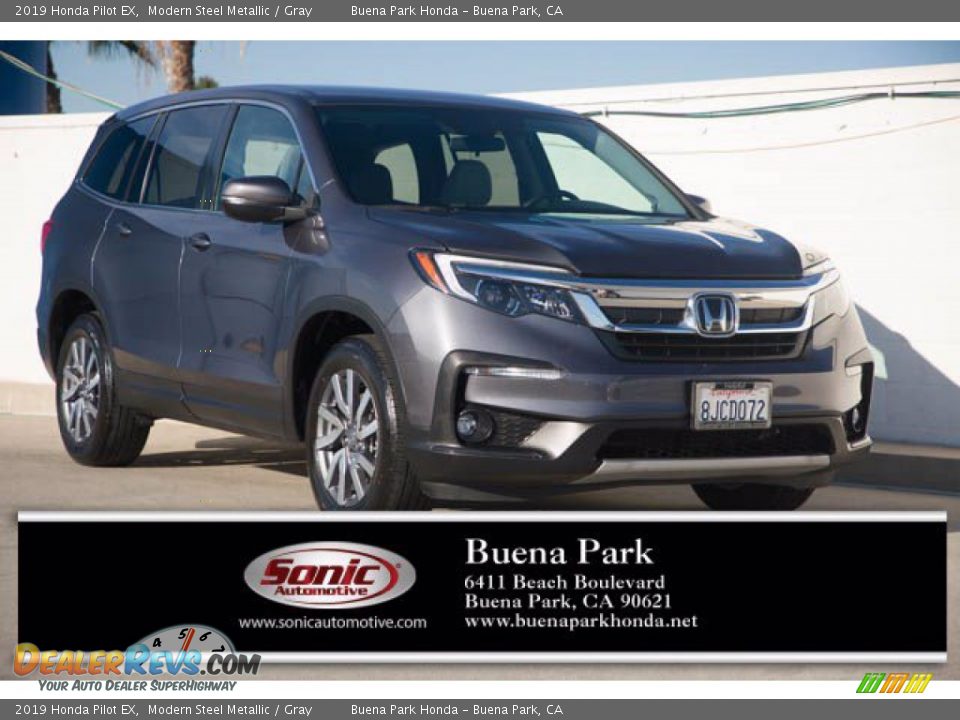 2019 Honda Pilot EX Modern Steel Metallic / Gray Photo #1