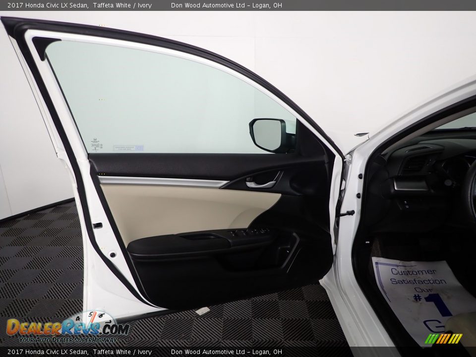 2017 Honda Civic LX Sedan Taffeta White / Ivory Photo #16