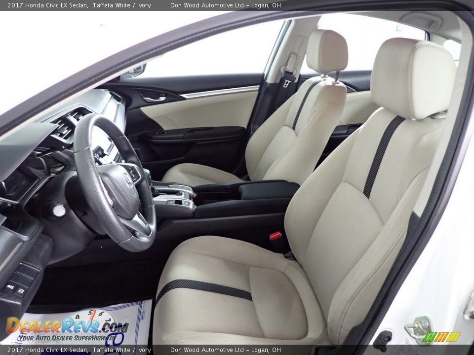 2017 Honda Civic LX Sedan Taffeta White / Ivory Photo #18