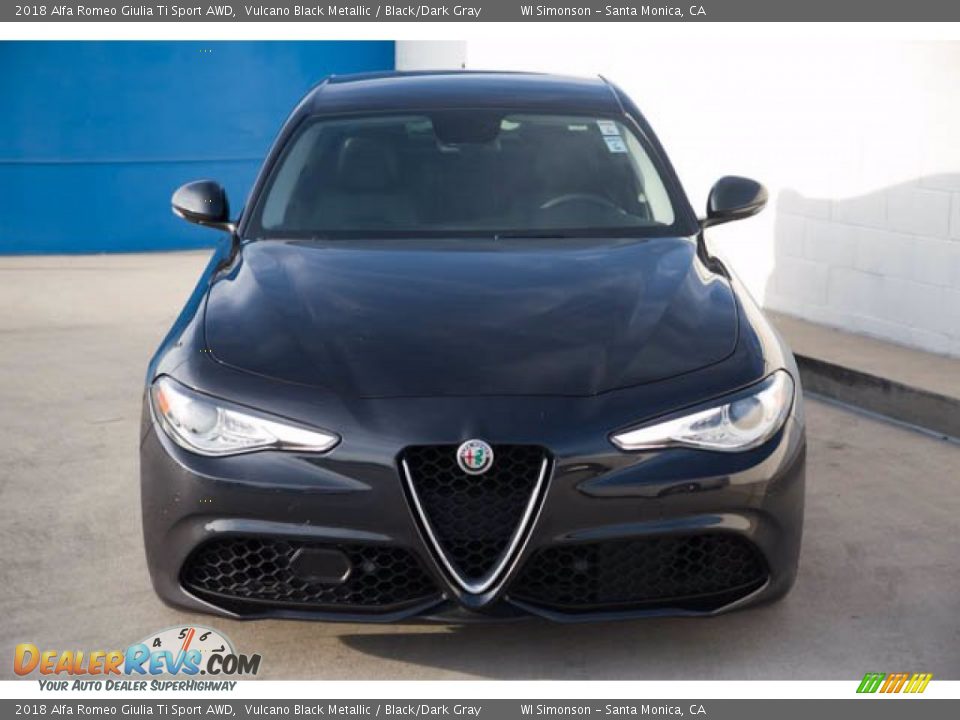 2018 Alfa Romeo Giulia Ti Sport AWD Vulcano Black Metallic / Black/Dark Gray Photo #6