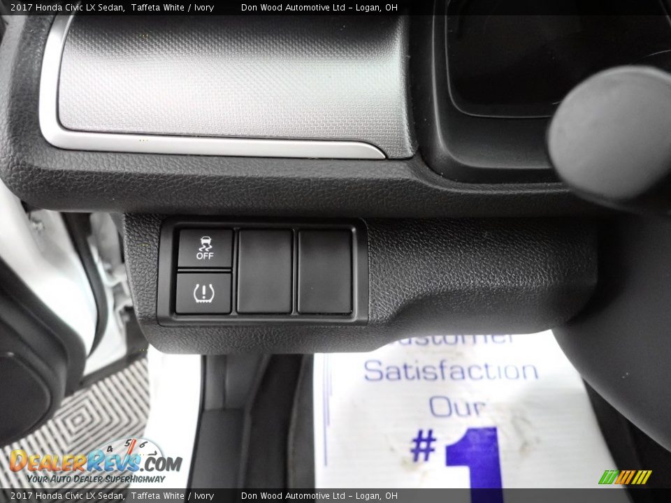 2017 Honda Civic LX Sedan Taffeta White / Ivory Photo #20