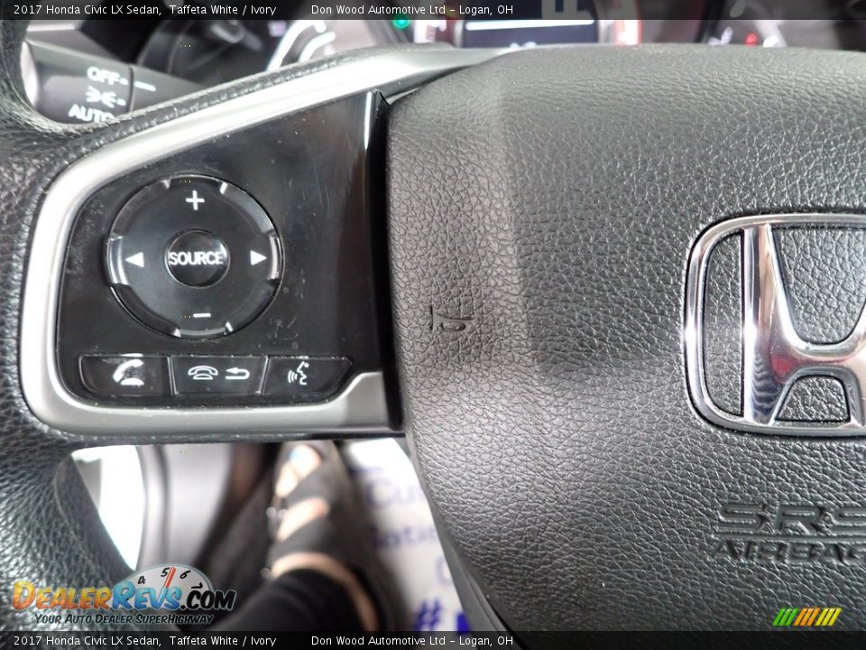 2017 Honda Civic LX Sedan Taffeta White / Ivory Photo #21