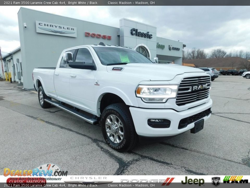2021 Ram 3500 Laramie Crew Cab 4x4 Bright White / Black Photo #1